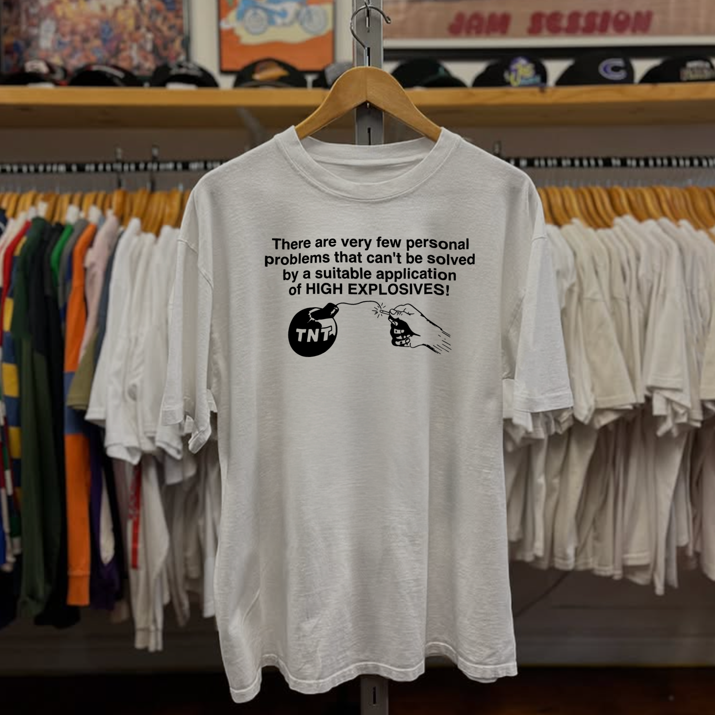 High Explosives Washed White Tee