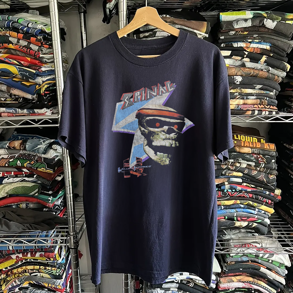 90s Killer Instinct Spinal Washed Navy Tee