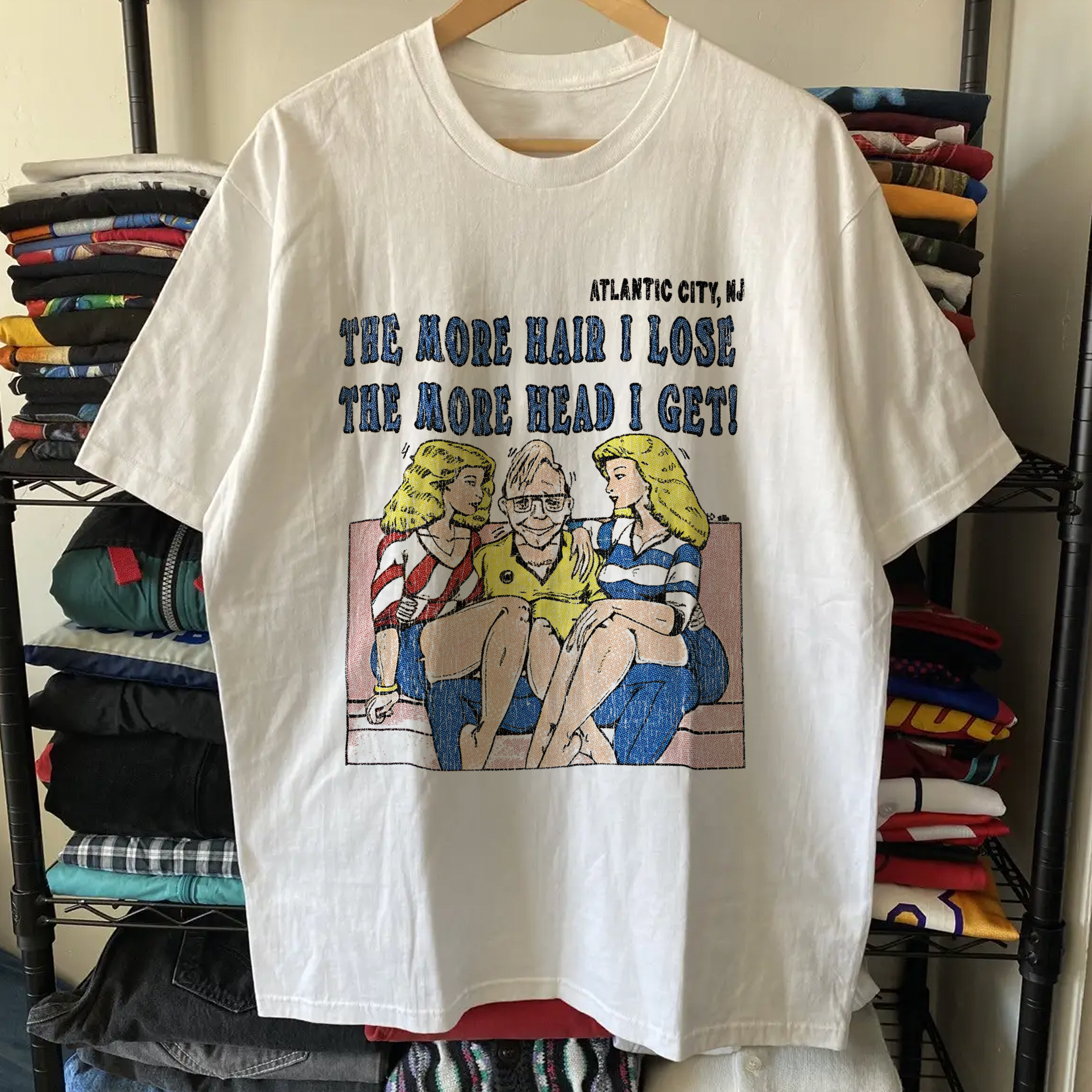 Atlantic City Strip Club Washed White Tee