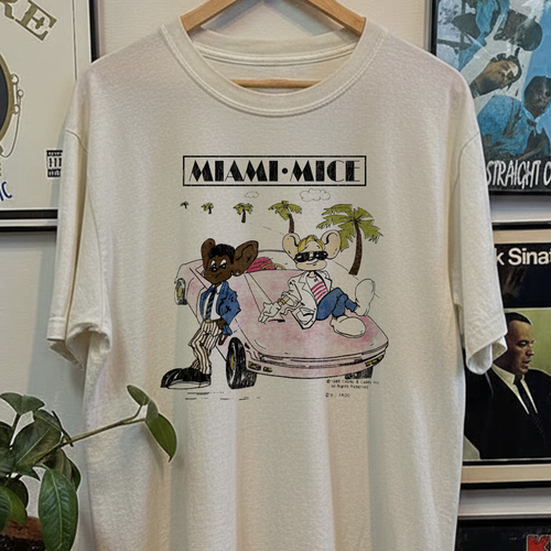 Rare Miami Mice Washed White Tee