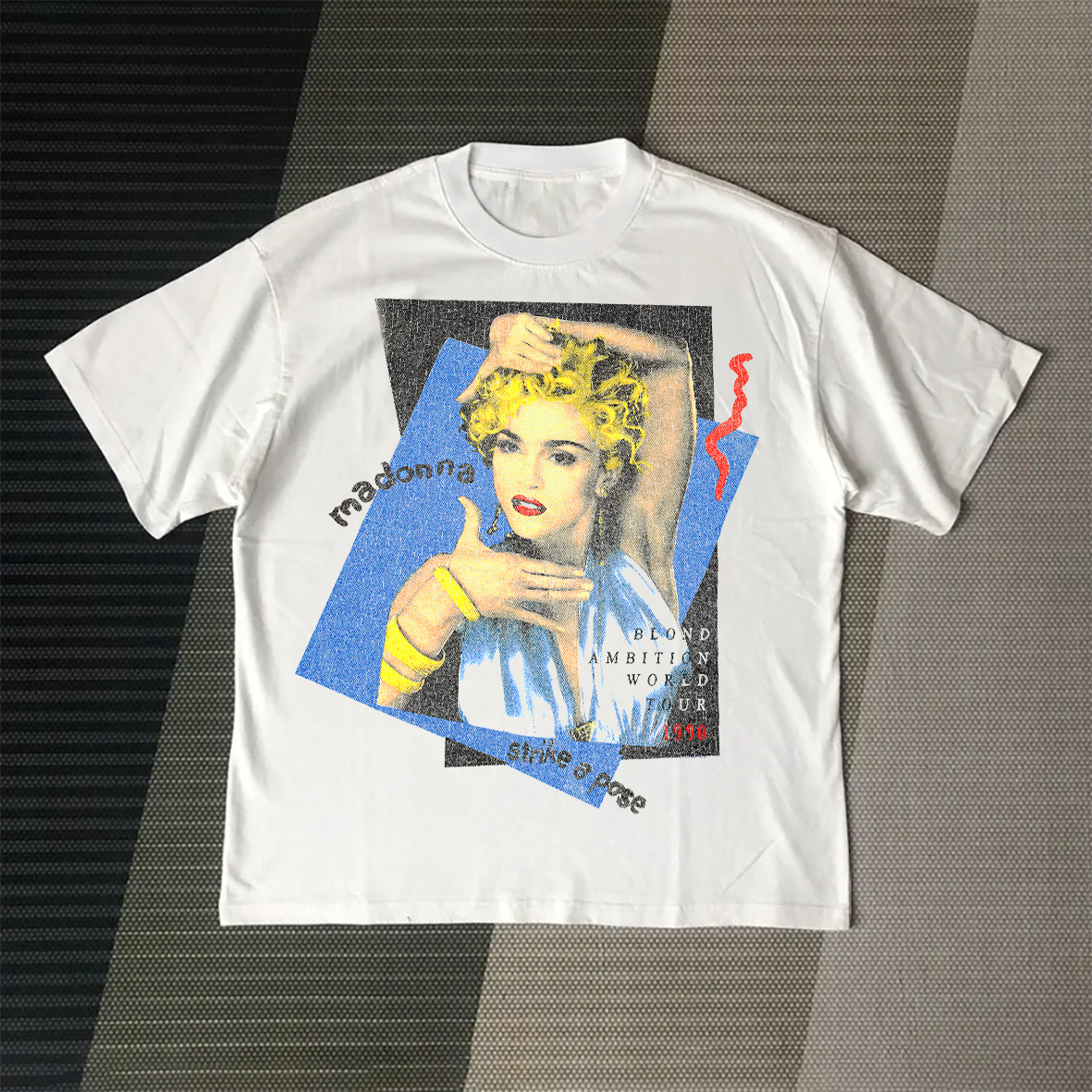 Madonna - 1990 Blond Ambition World Tour- Rare White T-Shirt