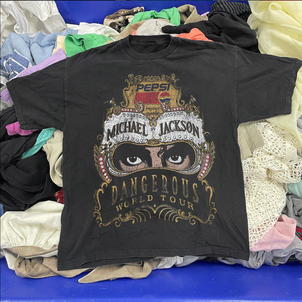Mj'S Dangerous  90's - Vintage Black T-Shirt