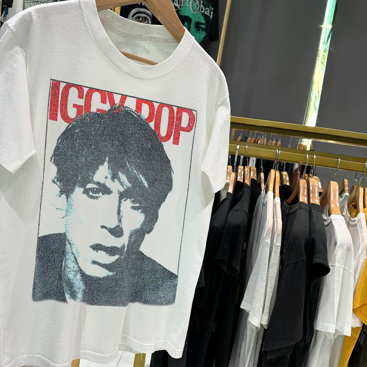 Iggy Pop 80's Vintage Washed White T-Shirt