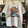 Rare Funky Garfield Washed White Tee
