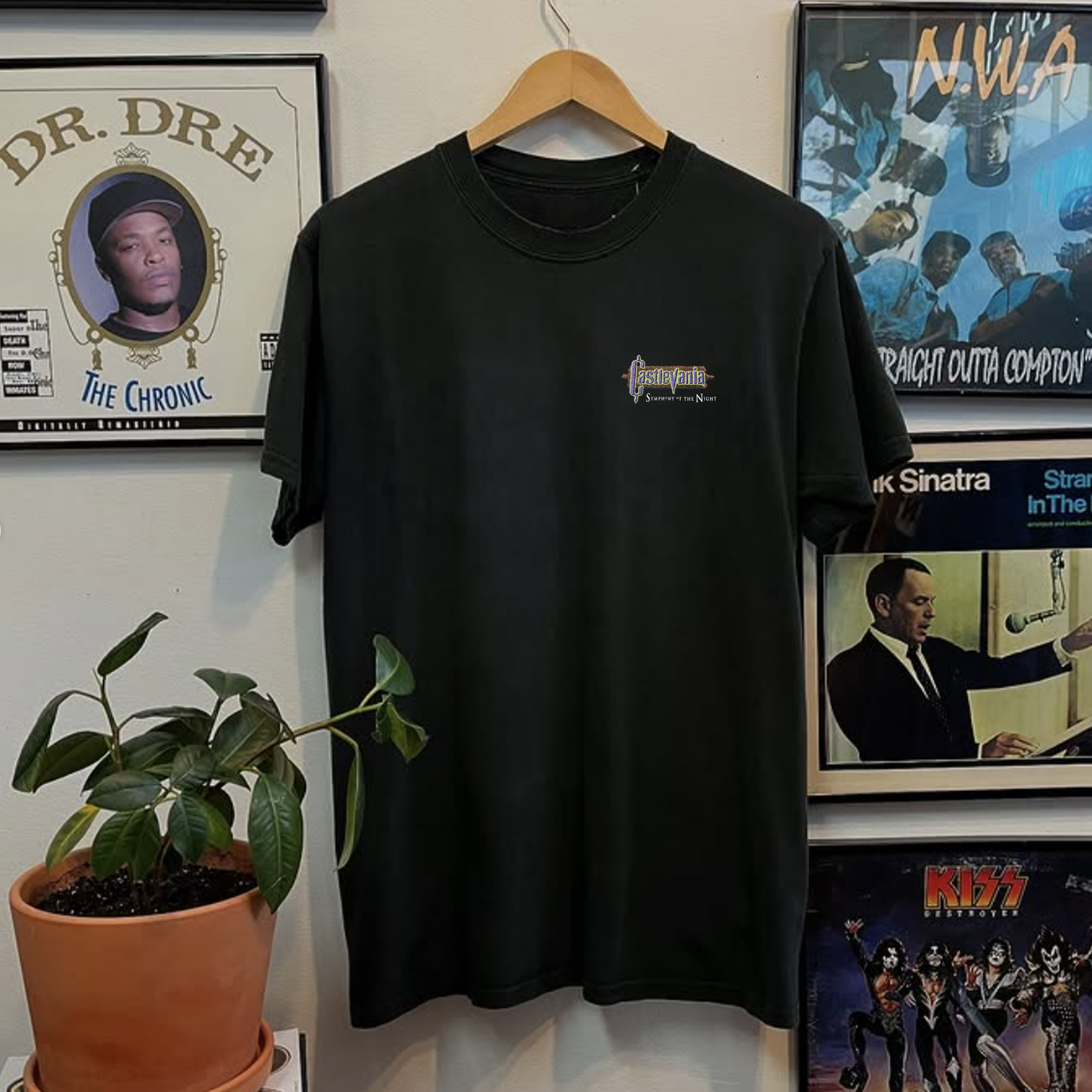 90s Castlevania Symphony Of The Night Washed Black Tee